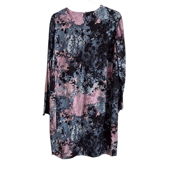 COS Splatter Long Sleeve Dress Euro 40 US 8 Pink Blue Black Mini Party Formal - Picture 2 of 7